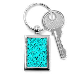 Flower Texture Textile Key Chain (rectangle) by artworkshop