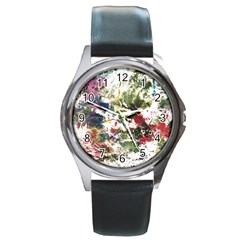 Art Creativity Painting Abstract Round Metal Watch by Wegoenart