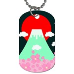 Mount Fuji Japan Landscape Volcano Dog Tag (One Side) Front