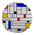 Illustration Geometric Abstract Plates Mosaic Large 18  Premium Round Cushions Front