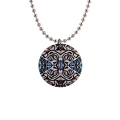Embroidered Symmetry 1  Button Necklace by kaleidomarblingart