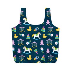 Cute Babies Toys Seamless Pattern Full Print Recycle Bag (m) by Vaneshart