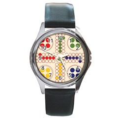 Ludo Game Round Metal Watch by Wegoenart