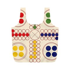 Ludo Game Full Print Recycle Bag (m) by Wegoenart