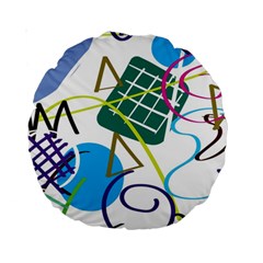 Abstract Pattern Standard 15  Premium Round Cushions by Wegoenart