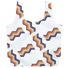Illustration Abstract-art Diagonal Stripe Stripes Full Print Recycle Bag (xxxl) by Wegoenart