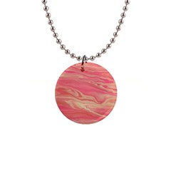 Illustration Graphic Pattern Texrure Pink Maeble 1  Button Necklace by Wegoenart
