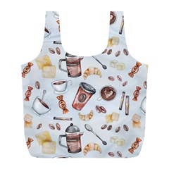 Coffee Coffeemania Caffeine Pattern Full Print Recycle Bag (l) by Wegoenart