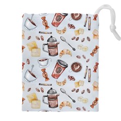 Coffee Coffeemania Caffeine Pattern Drawstring Pouch (5xl) by Wegoenart
