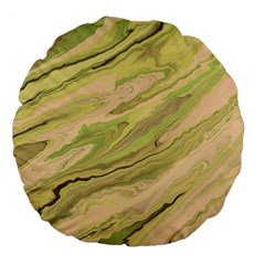 Green Pattern Texture Marble Large 18  Premium Flano Round Cushions by Wegoenart