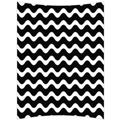 Illustration Black White Wave Pattern Wavy Halftone Back Support Cushion by Wegoenart