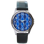 Illustration Pattern Background Wallpaper Round Metal Watch Front