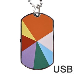Colorful Paper Art Materials Dog Tag Usb Flash (one Side) by Wegoenart