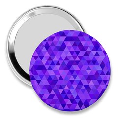 Illustration Purple Triangle Purple Background 3  Handbag Mirrors by Wegoenart