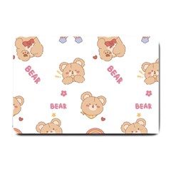 Illustrations Bear Cartoon Background Pattern Small Doormat  by Sudhe