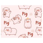 Pig Cartoon Background Pattern Double Sided Flano Blanket (Medium)  60 x50  Blanket Front