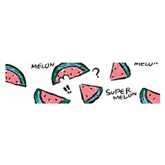 Illustration Watermelon Fruit Sweet Slicee Oblong Satin Scarf (16  X 60 ) by Sudhe