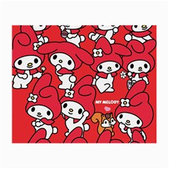 Rabbit Background Cartoon Small Glasses Cloth by Sudhe