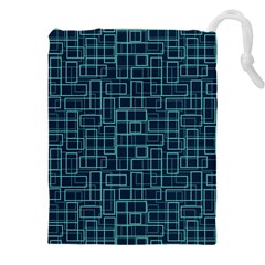 Abstract Illustration Background Rectangles Pattern Drawstring Pouch (4xl) by Amaryn4rt