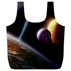 Planets In Space Full Print Recycle Bag (xl) by Sapixe