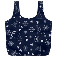 Illustration Christmas Tree Christmas Snow Full Print Recycle Bag (xxxl) by danenraven