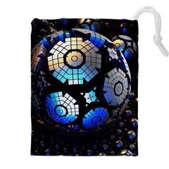 Illustration Tech Galaxy Robot Bot Science Drawstring Pouch (4xl) by danenraven