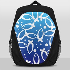 Blue Fish Water Aquarium Backpack Bag by danenraven