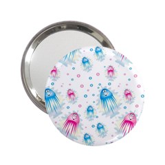 Jellyfis Pink Blue Cartoon 2 25  Handbag Mirrors by danenraven