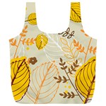 Nature Leaves Leaf Flowers Flower Background Wallpaper Full Print Recycle Bag (XL) Front