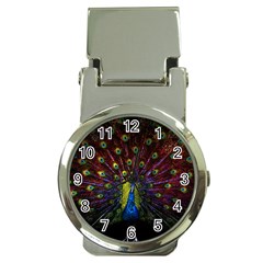 Beautiful Peacock Feather Money Clip Watches by Jancukart