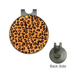 Leopard Print Peach Colors Golf Ball Marker Hat Clip by ConteMonfreyShop