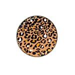 Leopard  spots brown white orange Hat Clip Ball Marker (10 pack) Front