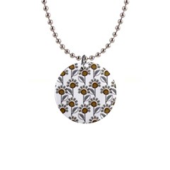Daisy Minimalist Leaves 1  Button Necklace by ConteMonfreyShop