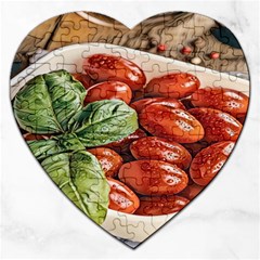Fresh Tomatoes - Italian Cuisine Jigsaw Puzzle (heart) by ConteMonfrey