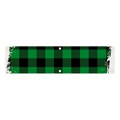 Black And Green Modern Plaids Banner And Sign 4  X 1  by ConteMonfrey