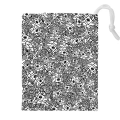 Weird Cute Fantasy Monsters Motif Pattern Drawstring Pouch (4xl) by dflcprintsclothing
