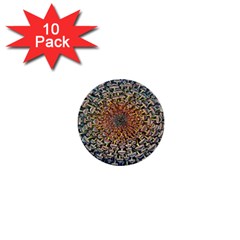 Mirror Fractal 1  Mini Buttons (10 Pack)  by Sparkle