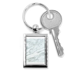 White Marble Texture Pattern Key Chain (rectangle) by Jancukart