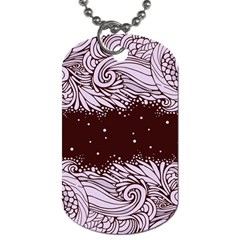 Ornamental Leaves Wallpaper Plants Dog Tag (one Side) by Wegoenart