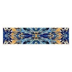 Cobalt On Gold Banner And Sign 4  X 1  by kaleidomarblingart