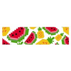 Watermelon Pattern Fruit Summer Oblong Satin Scarf (16  X 60 ) by Wegoenart