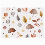 Autumn Leaf Leaves Nature Art Boho Background Large Glasses Cloth (2 Sides) Back
