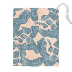 Abstract Art Line Lines Pattern Texture Drawstring Pouch (5xl) by Wegoenart