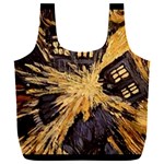 Brown And Black Abstract Painting Doctor Who Tardis Vincent Van Gogh Full Print Recycle Bag (XXL) Front