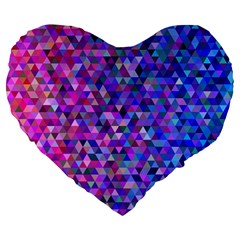 Abstract Triangle Tile Mosaic Pattern Large 19  Premium Heart Shape Cushions by danenraven