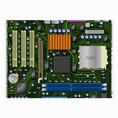 Illustration Motherboard Pc Computer Large Glasses Cloth by danenraven