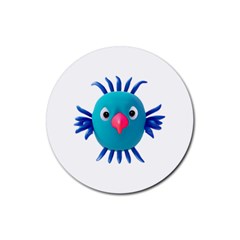 Fantasy 3d Bird Illustration 2 Rubber Coaster (round) by dflcprintsclothing