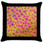 Cherries Fruit Food Neon Texture Fluorescent Throw Pillow Case (Black) Front