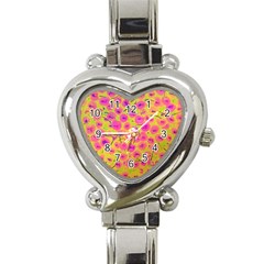 Cherries Fruit Food Neon Texture Fluorescent Heart Italian Charm Watch by Wegoenart