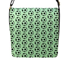 Pattern Ball Soccer Background Flap Closure Messenger Bag (l) by Wegoenart